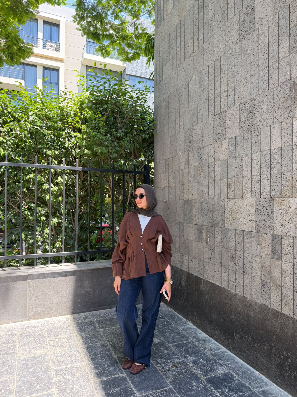 FLARED WAIST BLOUSE