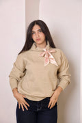 Beige Satin Sweater