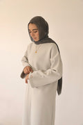 Off-White Oversized Sweatshirt Dress