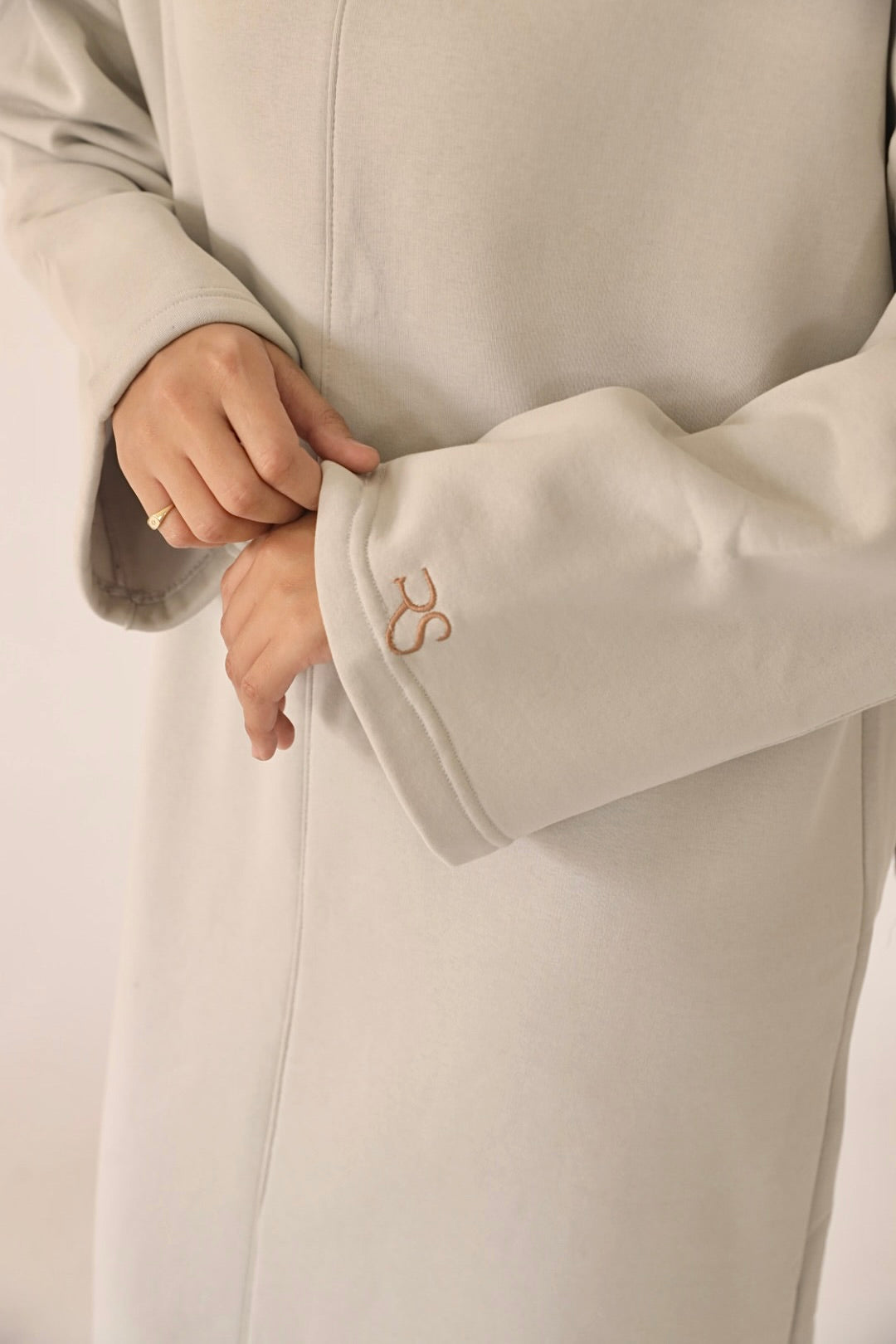 Off-White Oversized Sweatshirt Dress