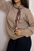 Mocha Satin Sweater