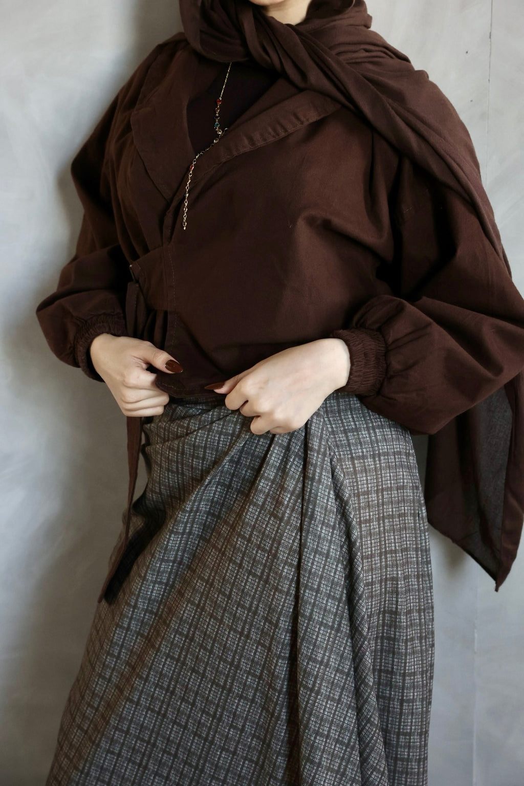 BROWN CROSS GABARDINE JACKET