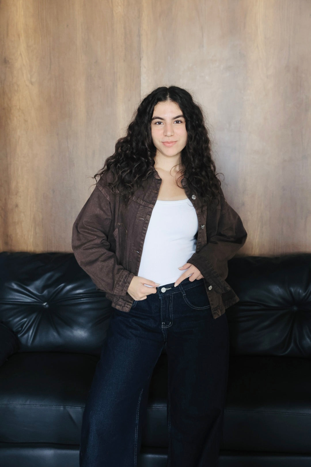 BRWON MOCHA DENIM  JACKET