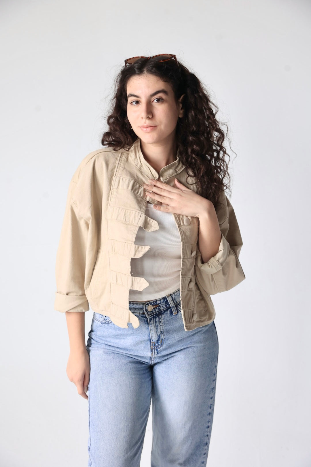 BEIGE RAVEN JACKET