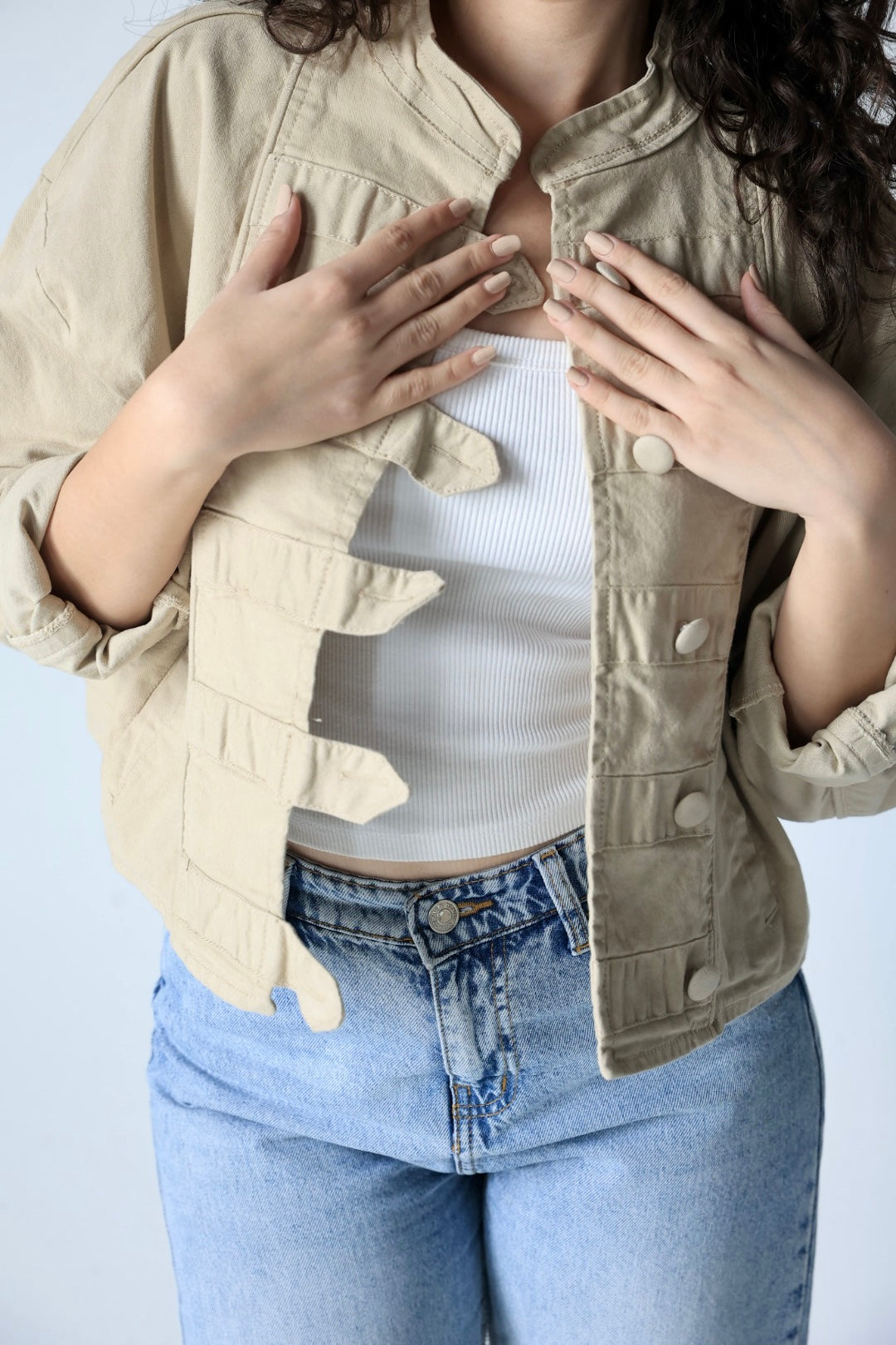 BEIGE RAVEN JACKET