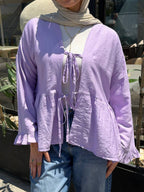 TIE FRONT BLOUSE