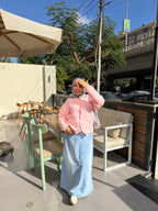 CROSSLINE DENIM SKIRT
