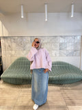 CROSSLINE DENIM SKIRT