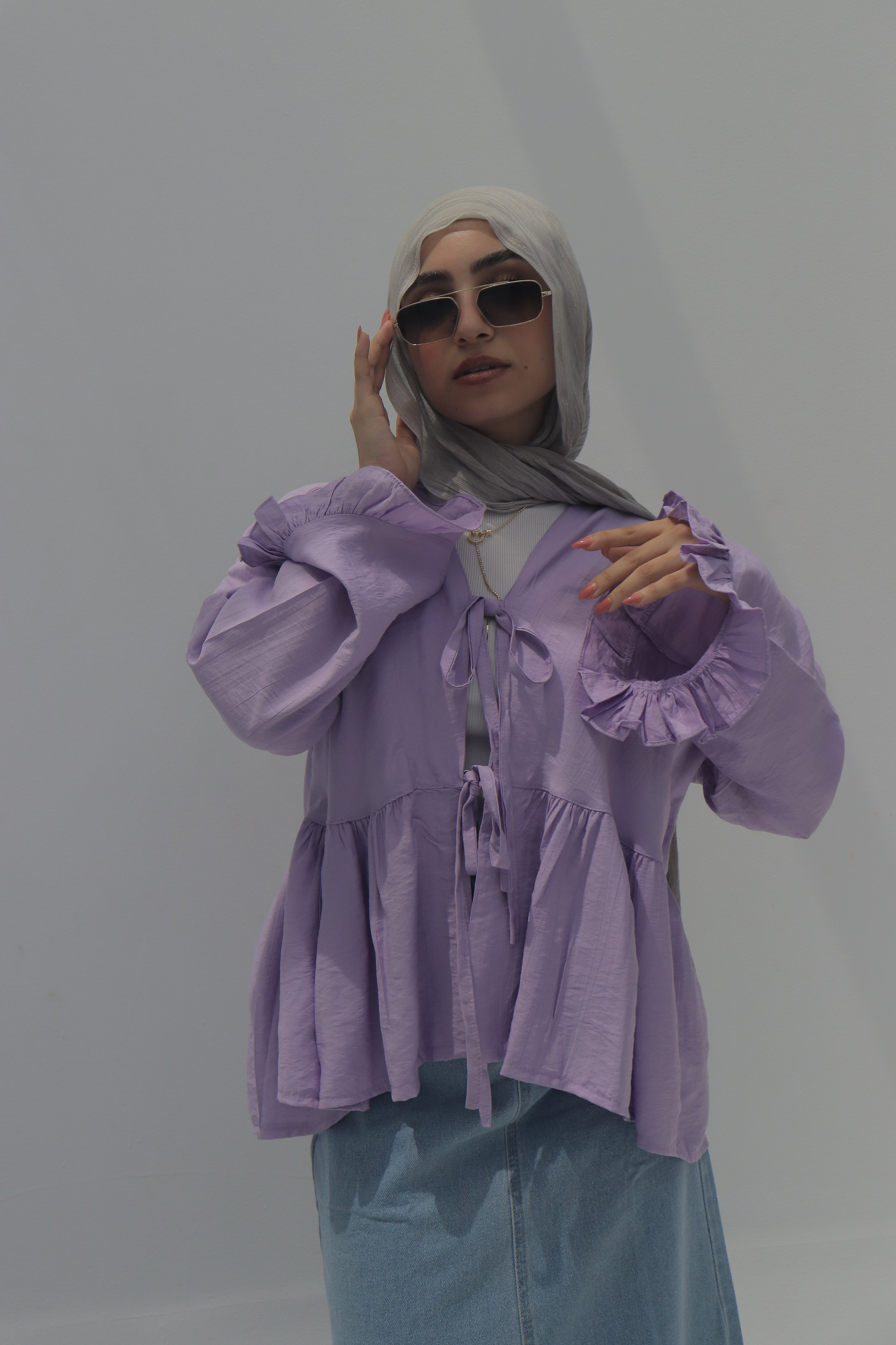 TIE FRONT BLOUSE