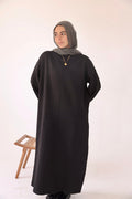 Black Oversized Sweatshirt Dress