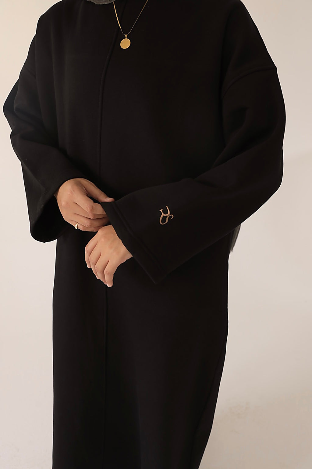 Black Oversized Sweatshirt Dress