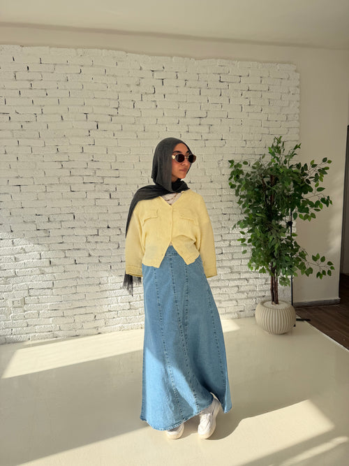 CLOCHE DENIM SKIRT