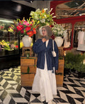 TIERED LINEN SKIRT
