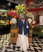 TIERED LINEN SKIRT