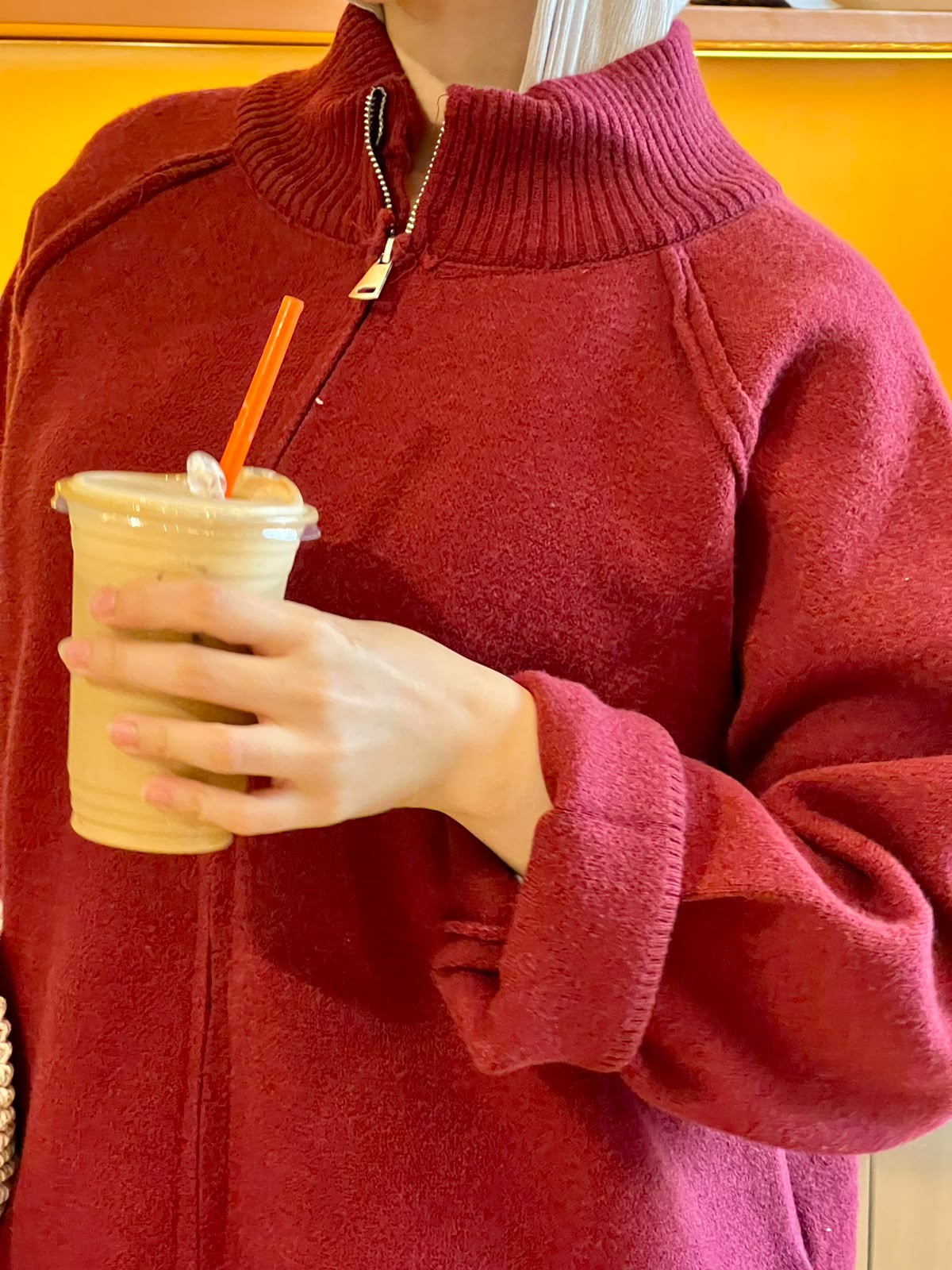 BURGUNDY COCOA ZIP PULLOVER