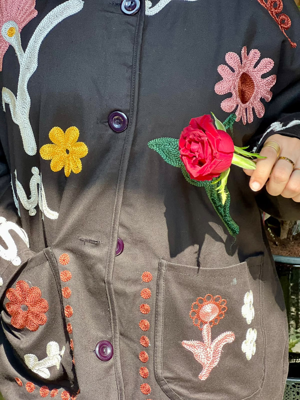 BLACK BLOOM ART JACKET