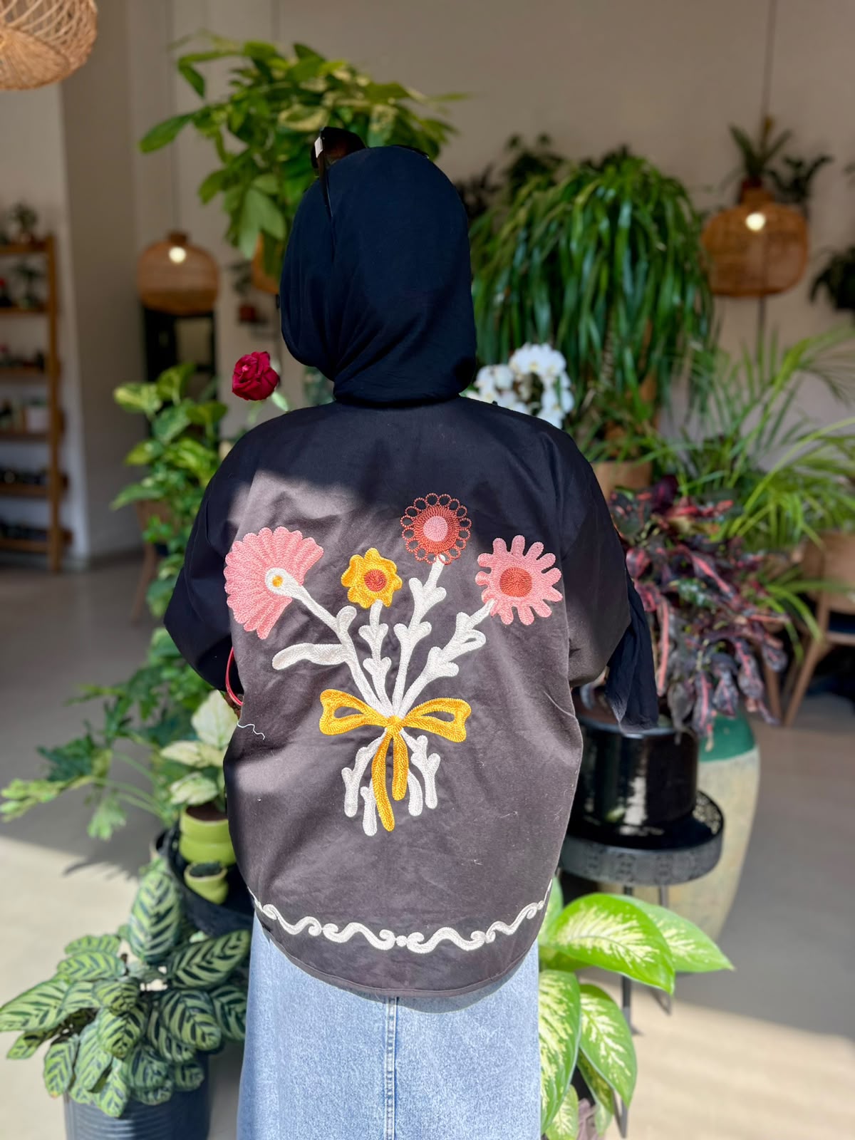 BLACK BLOOM ART JACKET