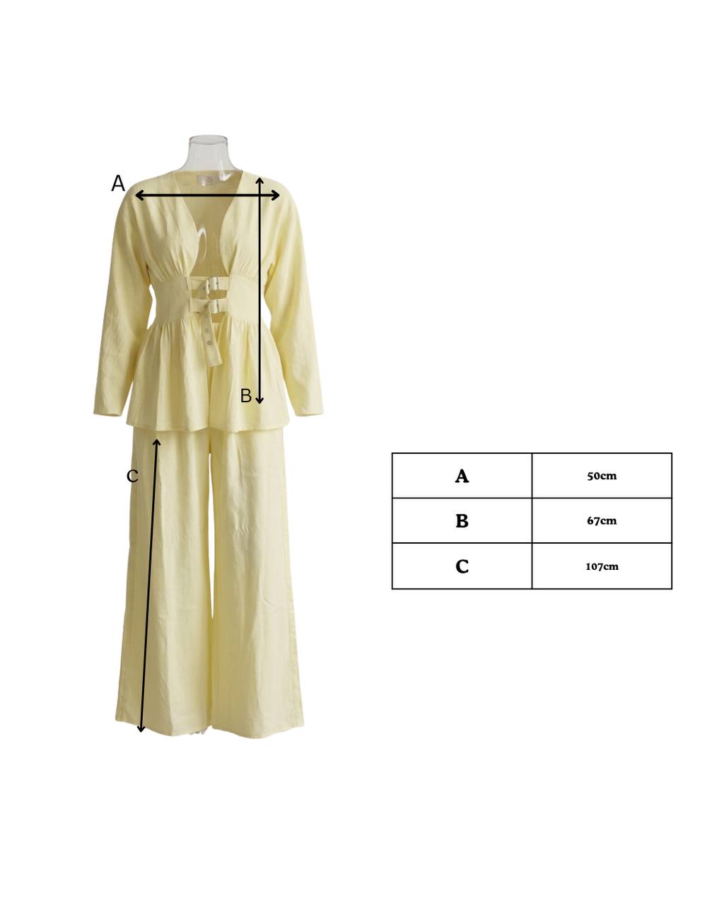 BELTED LENIN SET