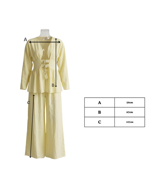 BELTED LENIN SET