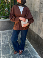 FLARED WAIST BLOUSE