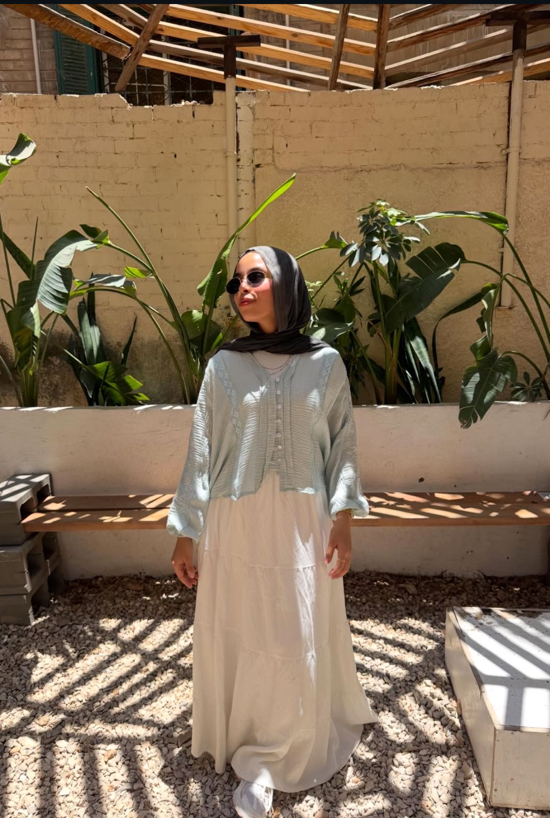 TIERED LINEN SKIRT